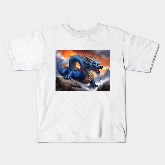 The Blue Dragon Kids T-Shirt by DeVerviers